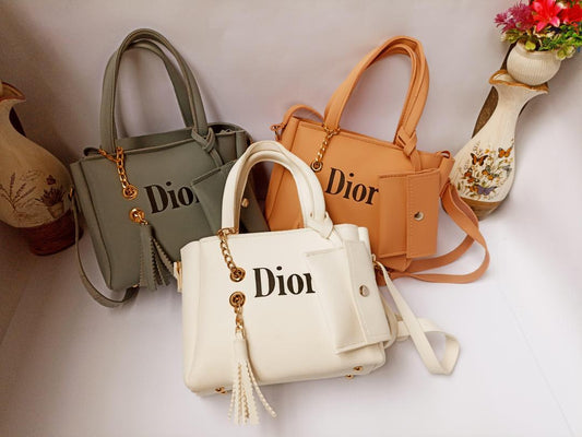Women PU Leather Printed Hand Bag Set Hand Bag